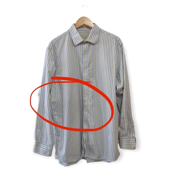 MICHAEL Michael Kors Striped Button-Up Shirt Multi, 17 34/35 - Picture 7 of 7